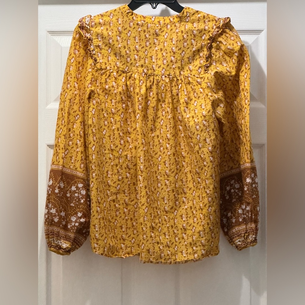Joie Yellow Peasant Top - Picture 6 of 6